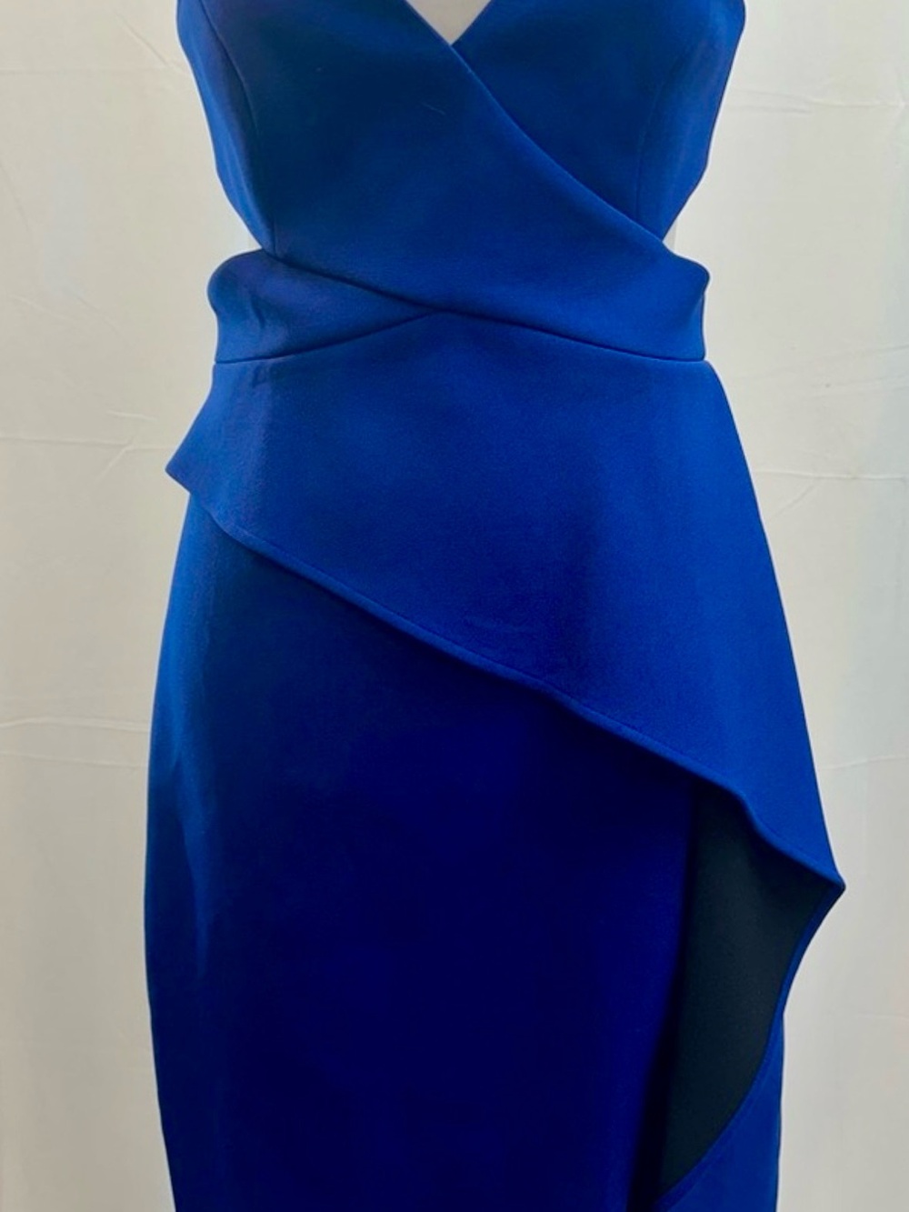 BCBGMaxAzria Cobalt Asymmetric Wrap Dress